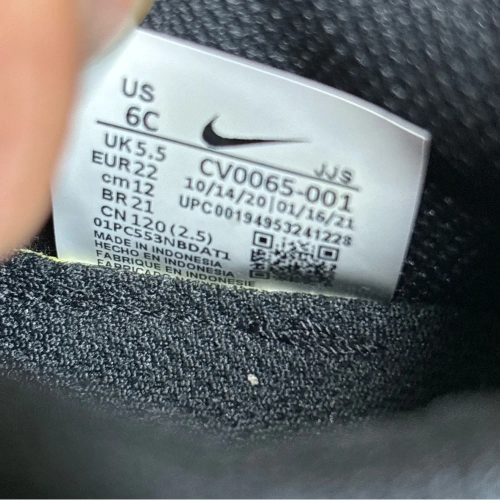 Toddler's Nike Air Max 90 Toggle Black/Black-White-Black‎ Sz 6C (CV0065 001)
